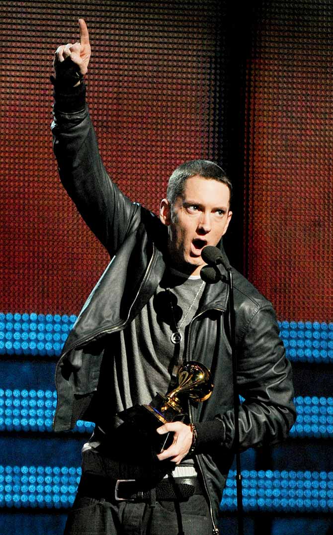 Eminem is suing the New Zealand ruling party over a music track it used for a campaign ad. Pic/AFP