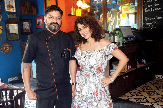 Chef Hemant Sonar with Anaida Parvaneh