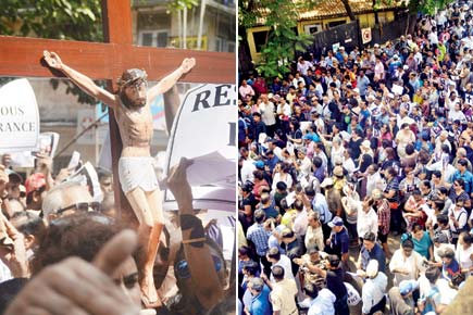 Mumbai: D'Monte cross demolition sees largest community protest at Bandra