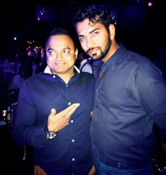 Nitin Shenoy (left) with his friend, Romi Arora, in Dubai. Pic/Facebook