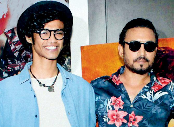 Babil and Irrfan at a film screening in the city