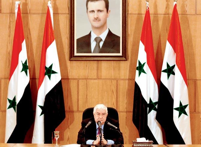 Syrian Foreign Minister Walid Muallem. Pic/AFP