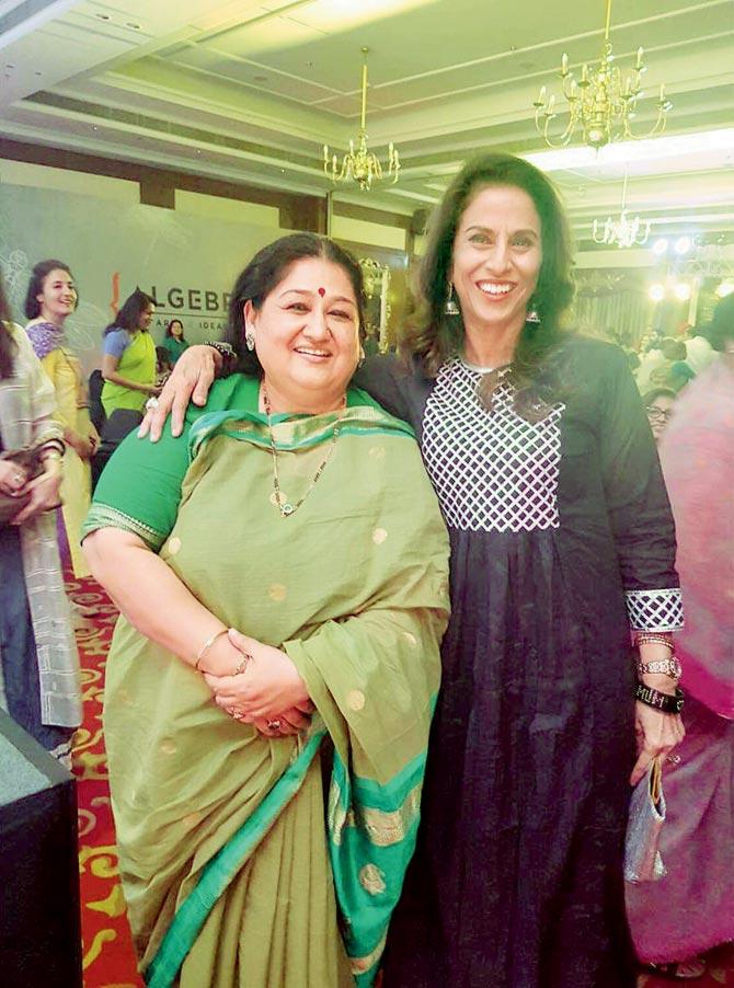 Shobhaa De with Shubha Mudgal. Pic/Shobhaa De