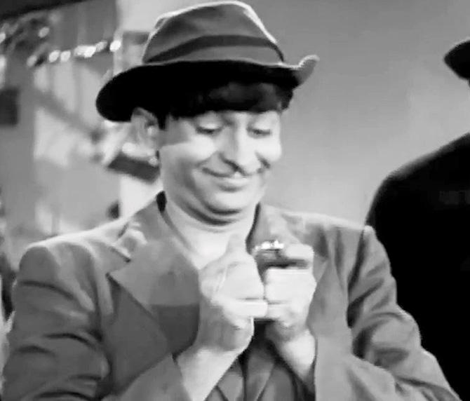 Raj Kapoor in the song, Awaara Hoon, from Awaara (1951)
