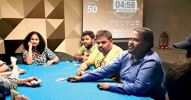 A poker tournament at Bombay Connect