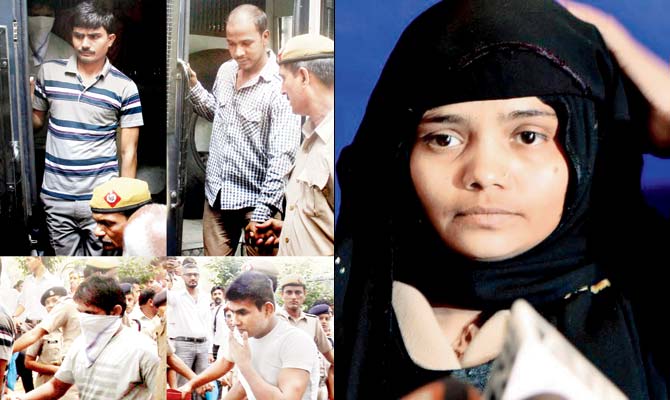 The middle-class were whooping the death penalty for Jyoti Singh’s rapists (left) but it is ironic, how a high court upholding the sentence in the gang rape of Bilkis Bano during the Gujarat riots, did not arouse the same reaction. File pics