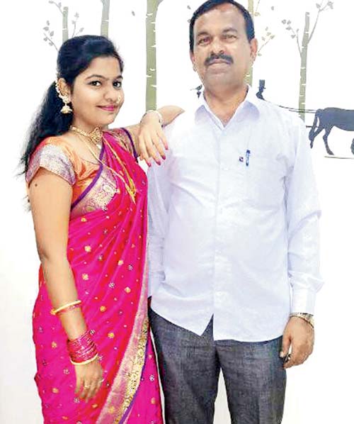Shruti Dumbre with her father, Sanjay