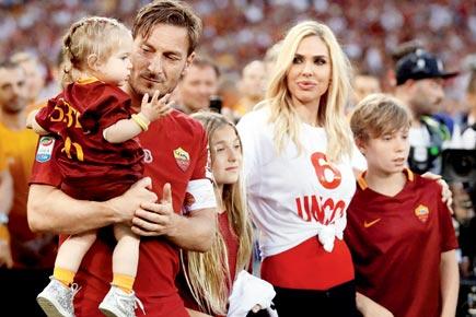 Francesco Totti's wife and kids make his farewell more memorable