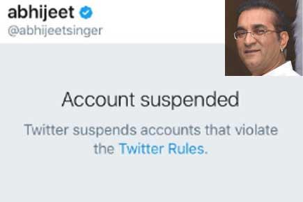'Offensive' Abhijeet Bhattacharya's Twitter account suspended