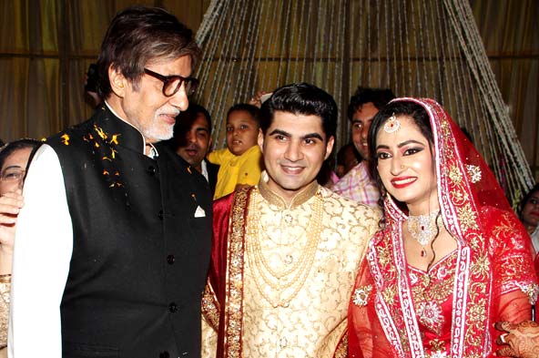 Photos: Amitabh Bachchan at Ali Khan's daughter's wedding