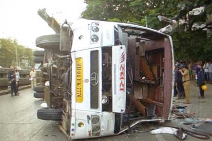 Mumbai accident: One dead, 34 injured as tourist bus overturns in Dadar