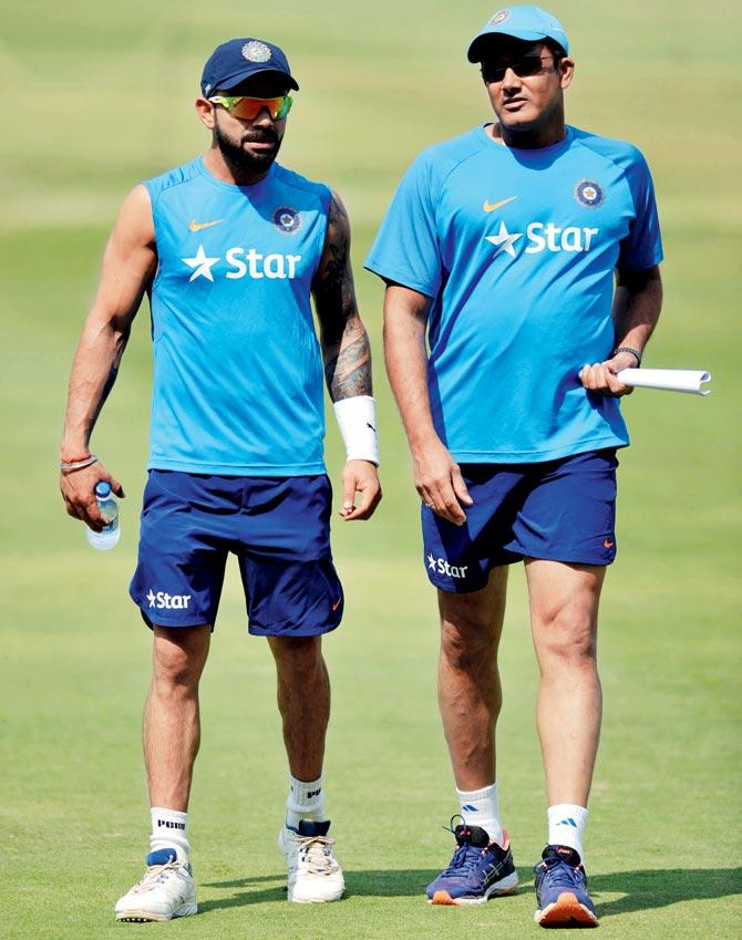 Virat Kohli and Anil Kumble