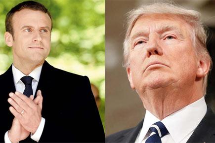 Emmanuel Macron explains his tense handshake with Donald Trump