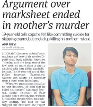 mid-day’s reports on the murder and the investigation