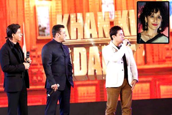 Shah Rukh Khan, Salman Khan and Aamir Khan. Inset: Manisha Koirala