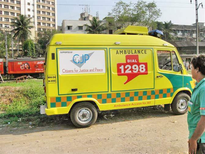 The ambulance made operational by CJP in 2009, which is still running