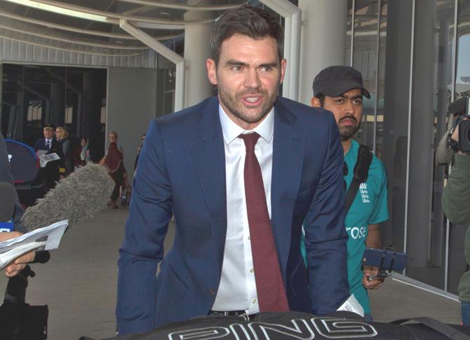 England cricket squad player James Anderson arrives for the Ashes cricket Test match series, at Perth Airport on October 29, 2017. Pic/AFP