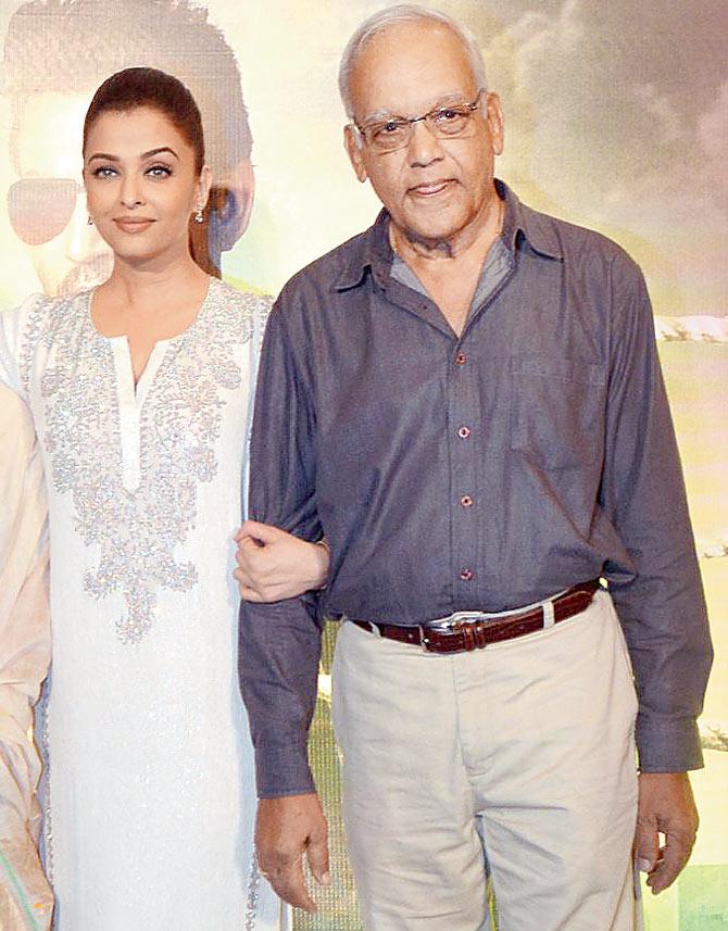 Aishwarya Rai and Late. Krishnaraj Rai