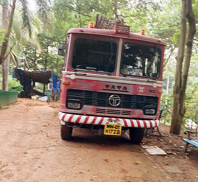 BMC had plonked the fire engine and temporary fire station in south Mumbai