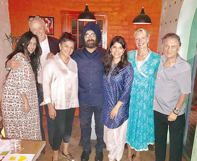 With Celeste and friends in Delhi