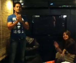 Watch video: MS Dhoni's shows off dance skills and wife Sakshi is in splits!