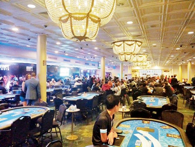 The World Poker Tour (WPT) tournament is being held aboard the Deltin Royale, an offshore casino in Panaji