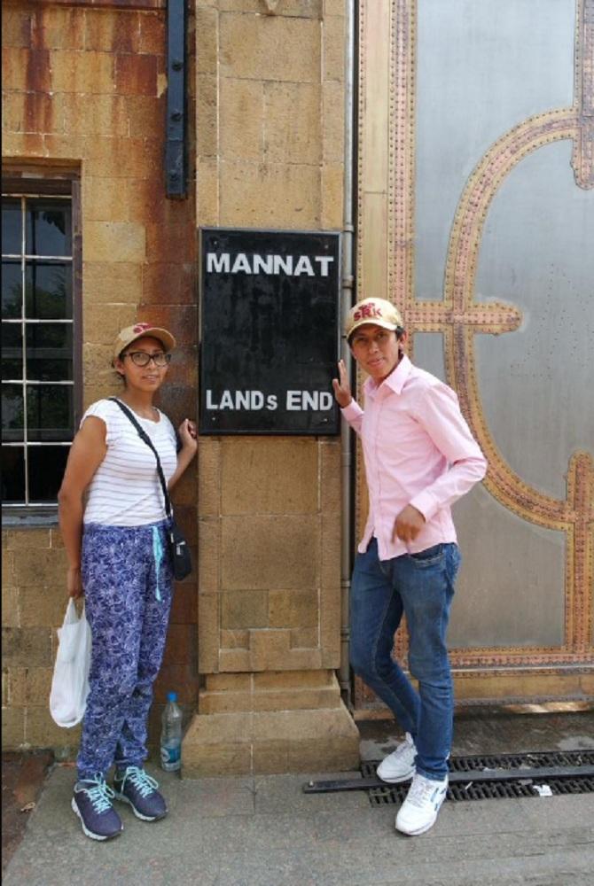 Claudia Rodriguez and Manigret Solis outside SRK
