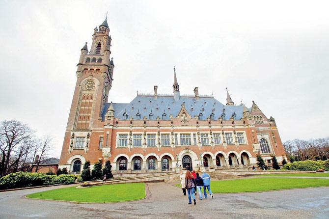 An exterior view of the International Court of Justice at The Hague, Netherlands. PIC/GETTY IMAGES