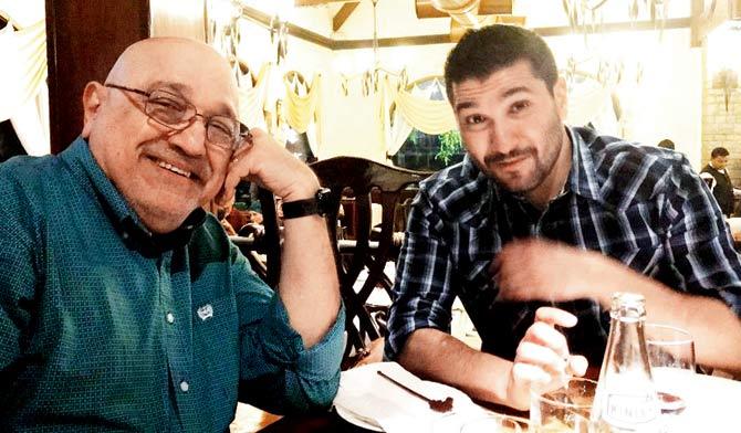 Keith Stevenson and his son Shalom