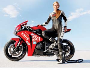 Female biker Leslie Porterfield relives worst crash, records ahead of India trip