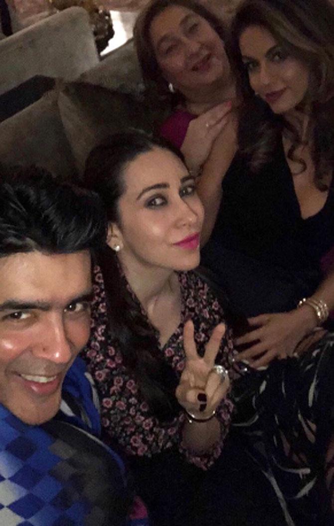 Manish Malhotra, Karisma Kapoor party together