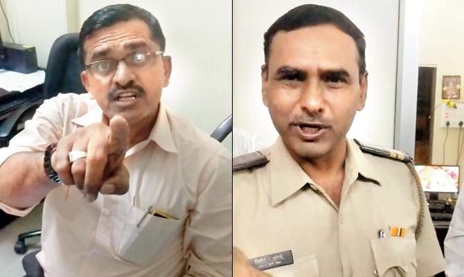 Constable Nitin Korde even pushed him out