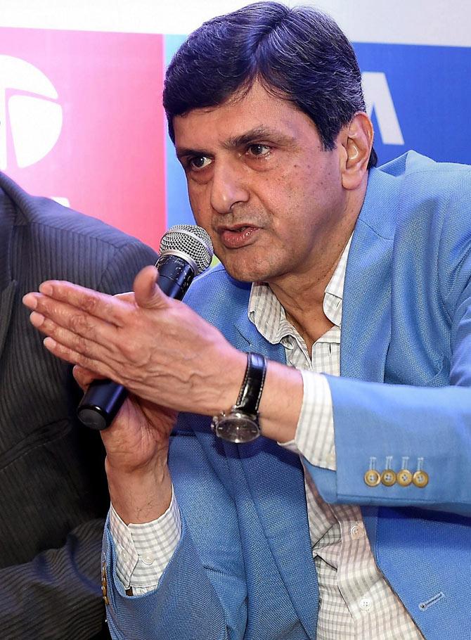 Former badminton player Prakash Padukone addresses a press conference for the 10th edition of the Tata Open India International Challenge in Mumbai on Tuesday. Pic/PTI