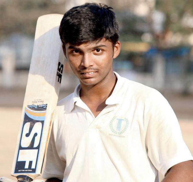 Pranav Dhanawade after his 1009 runs in January last year