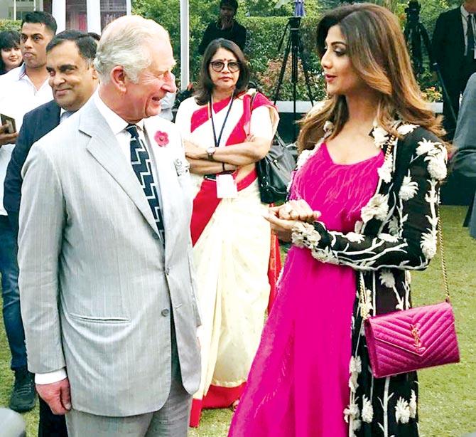 Prince Charles with Shilpa Shetty