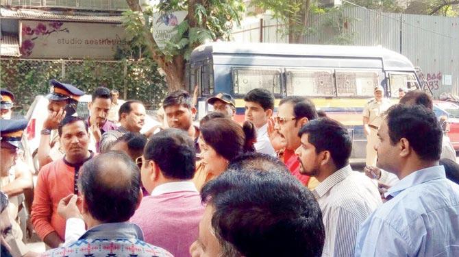 Protest outside Sanjay Leela Bhansali