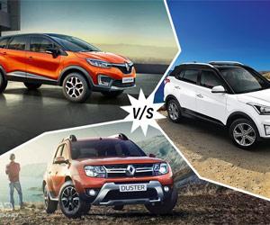 Renault Captur vs Creta vs Duster: Variant Wise Comparison