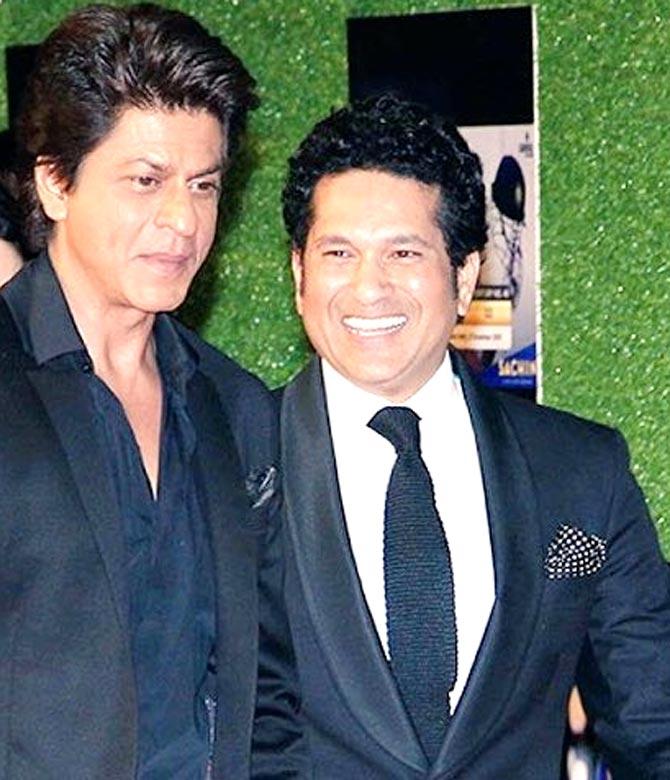 Shah Rukh Khan and Sachin Tendulkar
