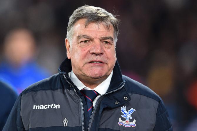 This file photo taken on April 10, 2017 shows former Crystal Palace manager Sam Allardyce arriving for the English Premier League football match between Crystal Palace and Arsenal at Selhurst Park in south London. Everton have appointed Sam Allardyce as their new manager, ending a long hunt since they sacked Ronald Koeman last month, the British press reported on November 29, 2017. Pic/AFP