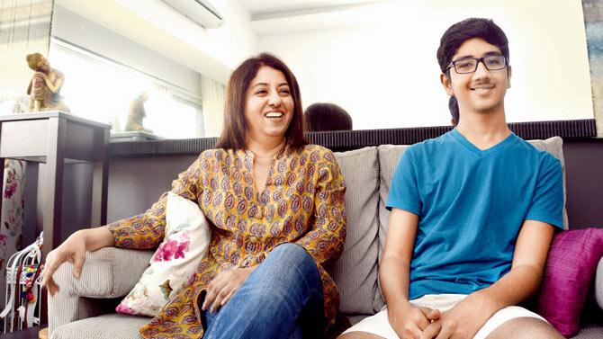 Anju Kish with her son Rishil. Pic/Sneha Kharabe