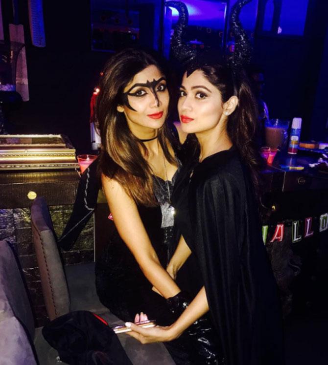 Spooky inside pictures from sisters Shilpa Shetty and Shamita Shetty
