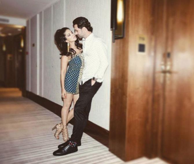 Sunny Leone and Daniel Weber