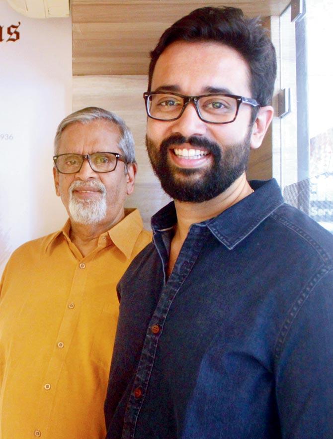 Suresh with son Gopalkrishna Kamath