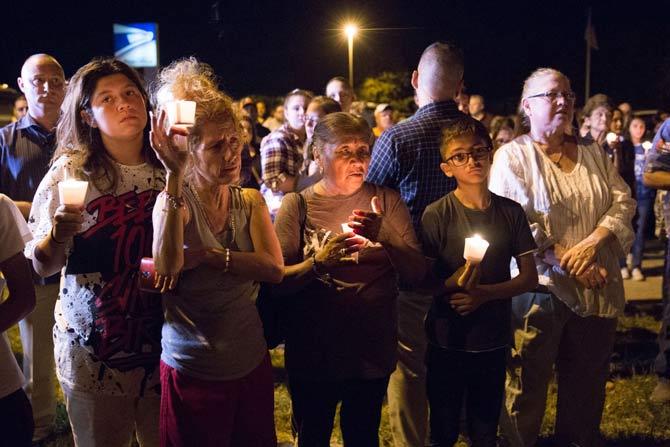 A candlelight vigil is observed on November 5, 2017, following the mass shooting at the First Baptist Church in Sutherland Springs, Texas. Pic/AFP