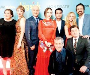 Anupam Kher with his 'The Big Sick' co-stars at Hollywood Film Awards