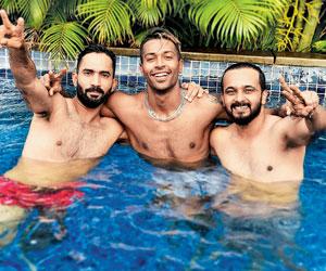 IND vs SL: Dinesh Karthik, Hardik Pandya and Kedar Jadhav chill in the pool