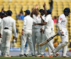 Nagpur Test: Sri Lanka all out for 205, India 11/1 at stumps on Day 1