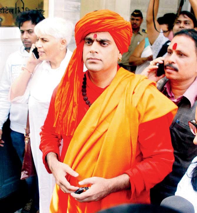 Swami Chakrapani at the auction two years ago. File Pic