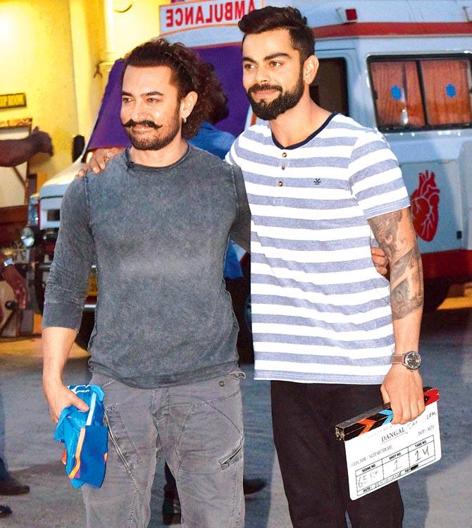 Aamir Khan and Virat Kohli