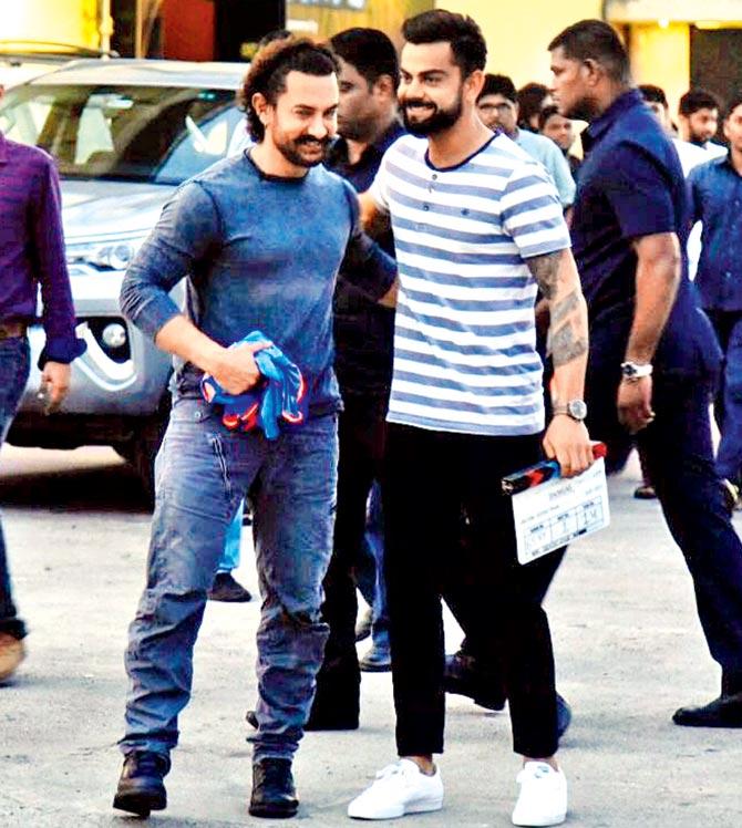 Aamir Khan and Virat Kohli